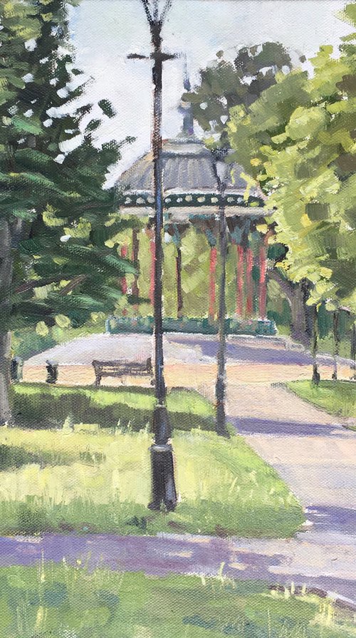Clapham Common bandstand summer day by Louise Gillard