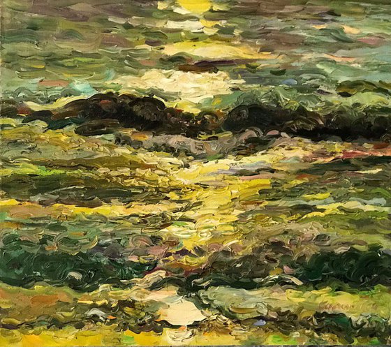 First Ray of Sun - Seascape - Oil Painting - Medium Size - Gift