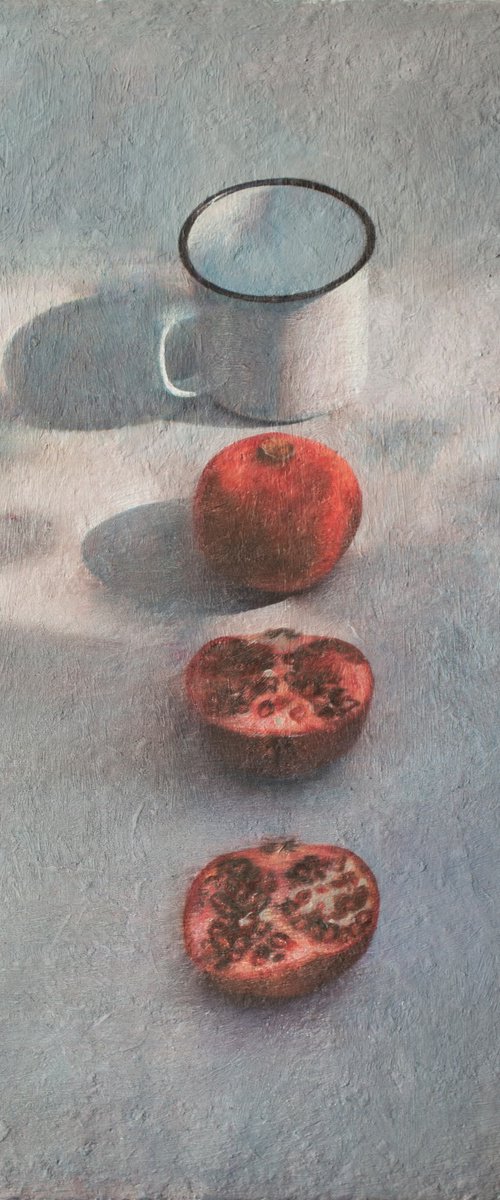 The Metal Mug and Pomegranates by Andrejs Ko