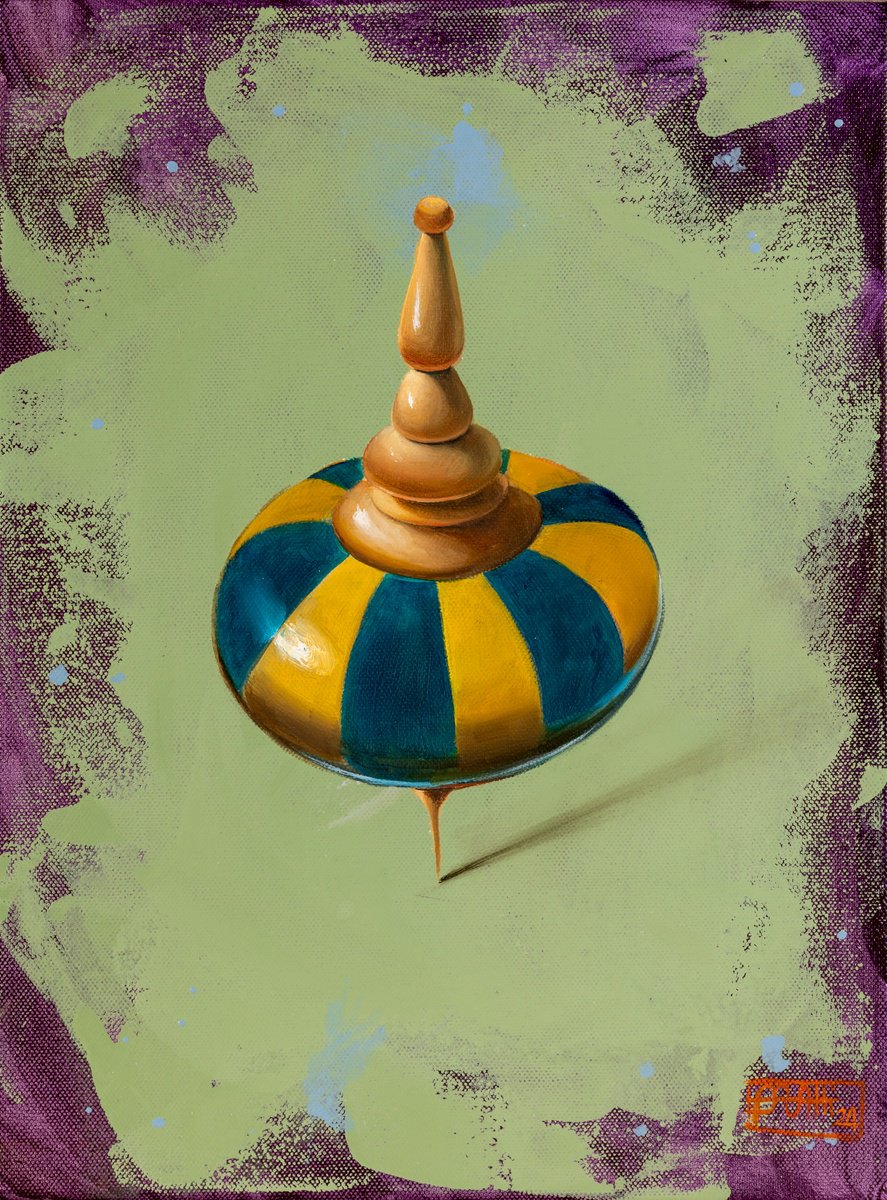 Photorealistic Still Life Oil Painting By Nicoletta Bagatti, 12 X 16", In Equilibrio, Original Artwork