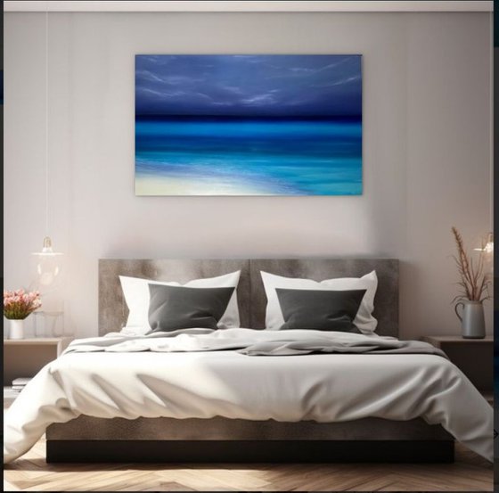Turquoise ocean, waves