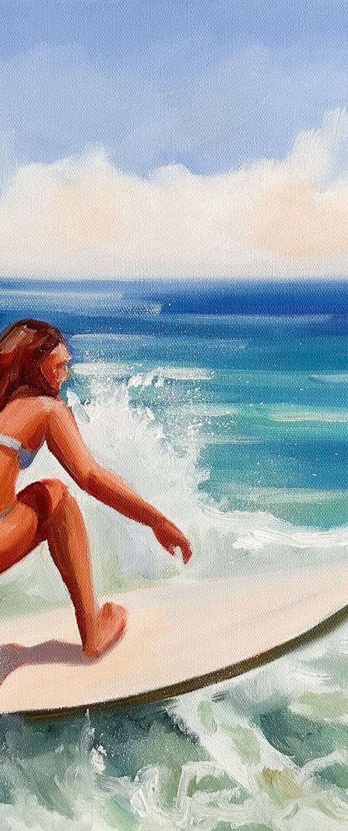 Surfing Girl by Daria Gerasimova