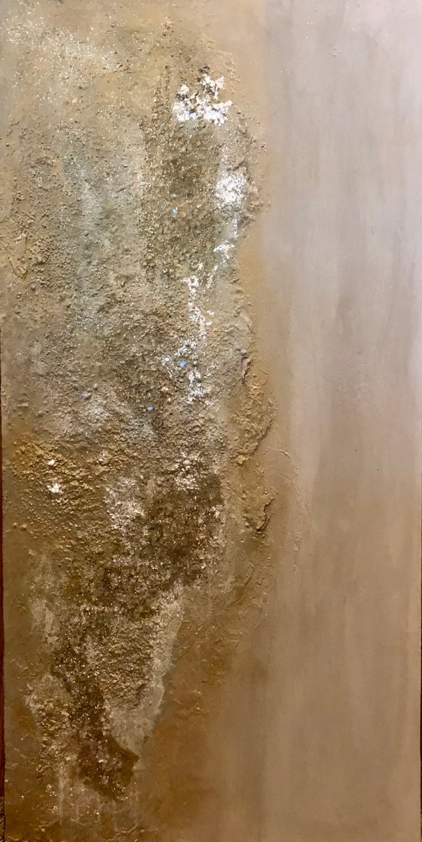 Abstract Painting By Tamara Bettencourt, 24 X 48", Gemini, Original Artwork