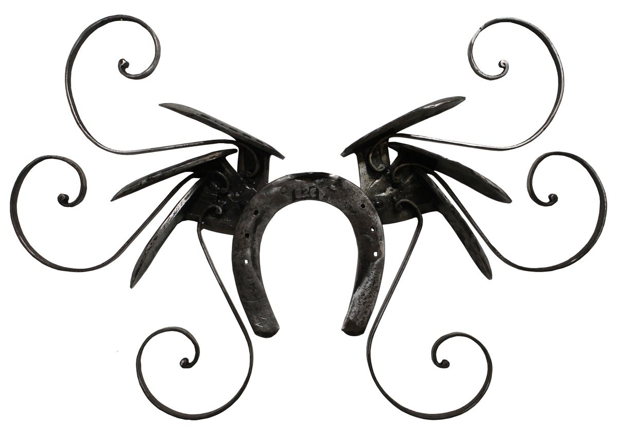 Geometric Abstract Sculpture By Jonathan Pradillon, 24 X 16, Horseshoe Ornament, Original Artwork