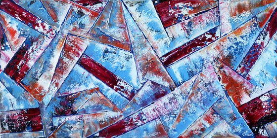 "All The Rage" - Original Large PMS Oil Painting On Canvas - 48 x 24 inches