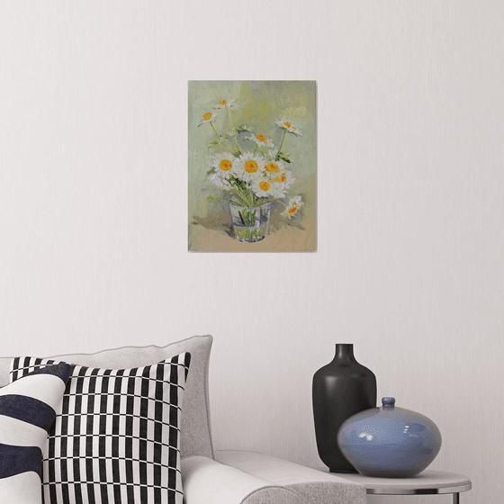 Daisy Flowers in the Glass