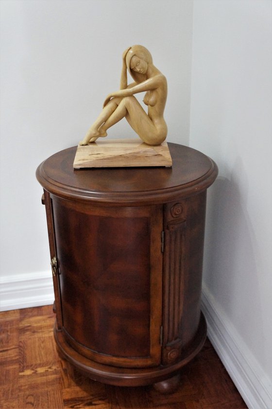 Nude Woman Wood Sculpture ALLURING