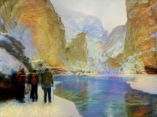 Trek rivière gelée G by Danielle ARNAL