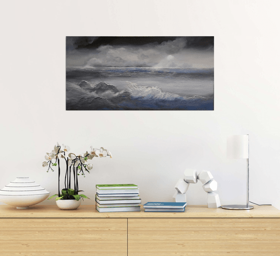 The Sun Will Shine Again Seascapes Ocean paintings Wave paintings Clouds