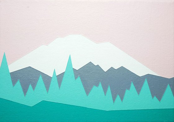 Mount Rainier original mountain landscape painting