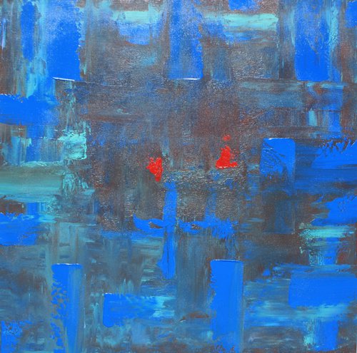 The Two Red Abstract Marks by Robert Lynn