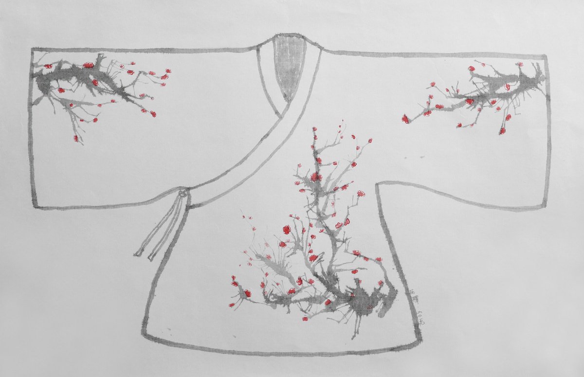 women plum blossom dress No.1 by Zhao Hui Yang