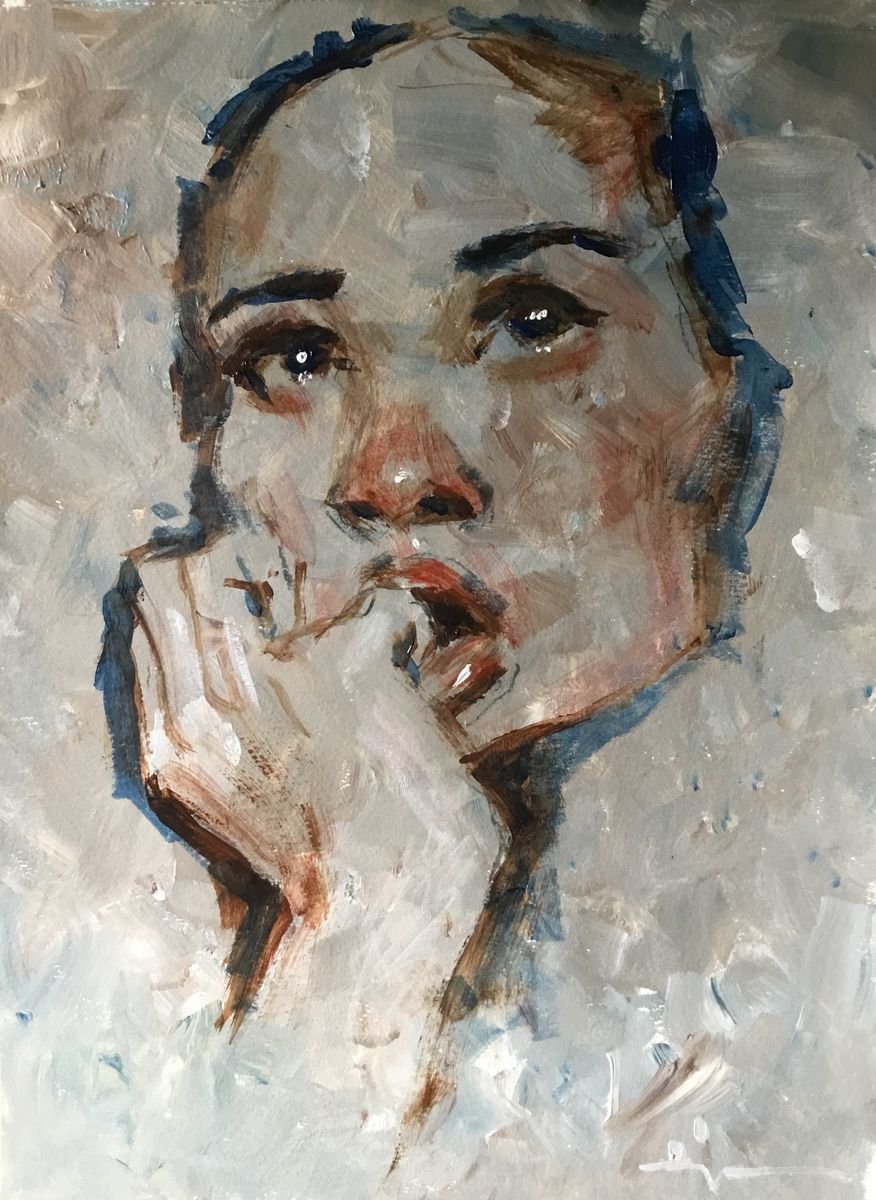 portrait painter with canvas portrait painter with canvas