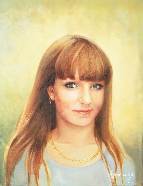 Commission portrait painting from photo - Made to order