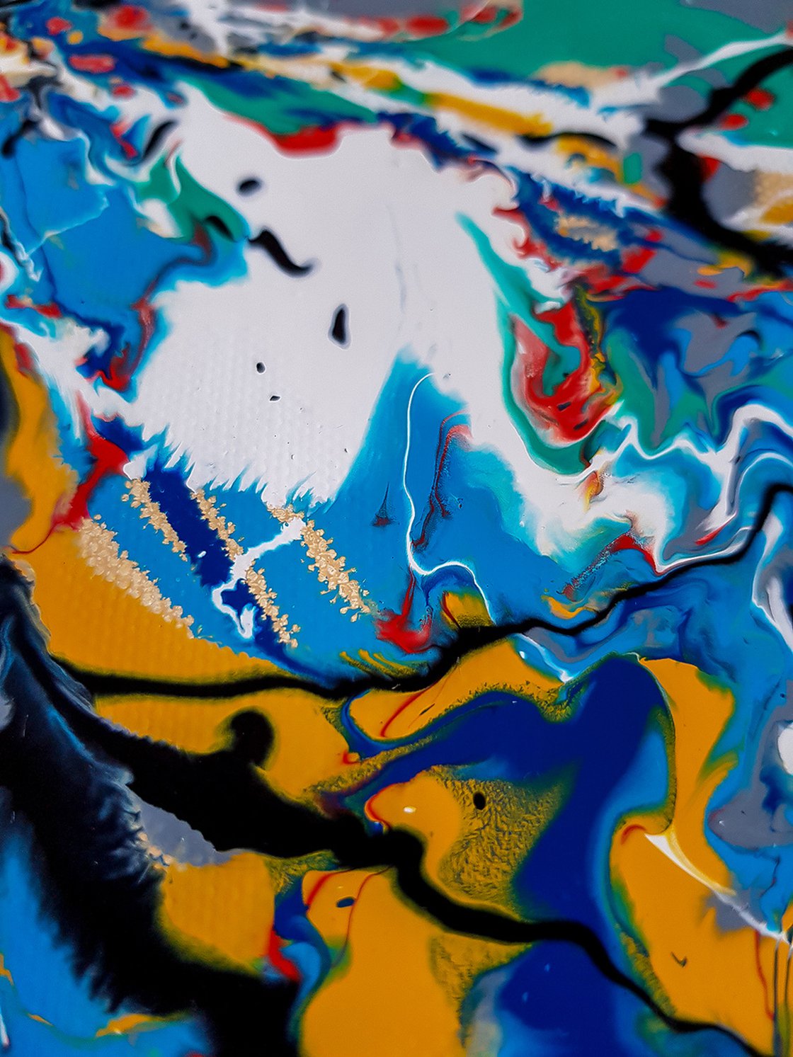Karbo N-8 - (W)120x(H)96 cm. Style of JACKSON POLLOCK