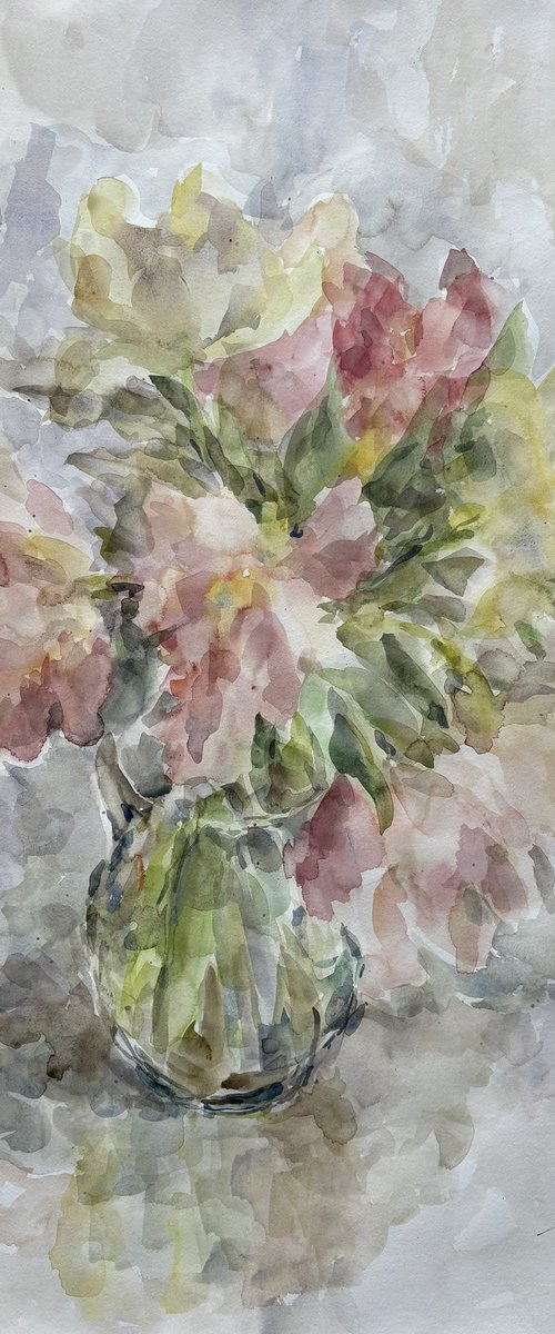 Tulips 19,7x25,6 in by Elena Klyan