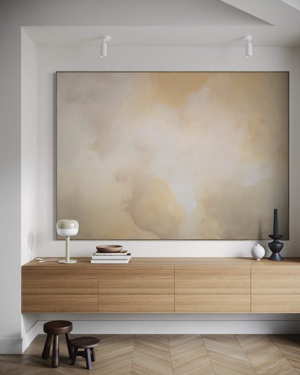 Abstract Acrylic Painting By Gabriela Azar Schreiner, 71 X 51, Luz De Verano, Original Artwork