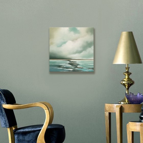 Stormlight - Original Seascape Oil Painting on Stretched Canvas
