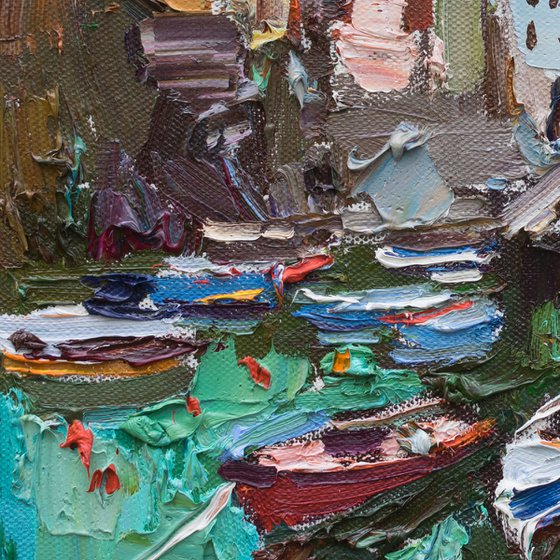 Riomaggiore, Cinque terre - Italian Landscape painting