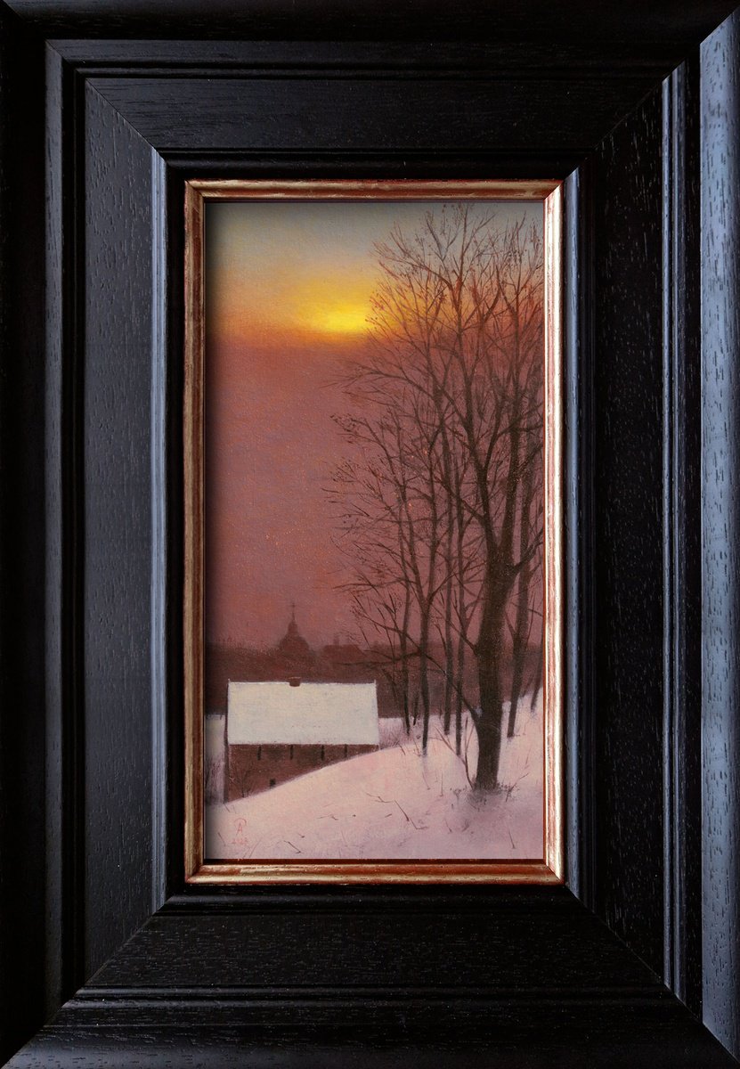 Impressionistic Landscape Acrylic Painting By Ayna Paisley, 12 X 18, The Silence Of Snow, Original Artwork