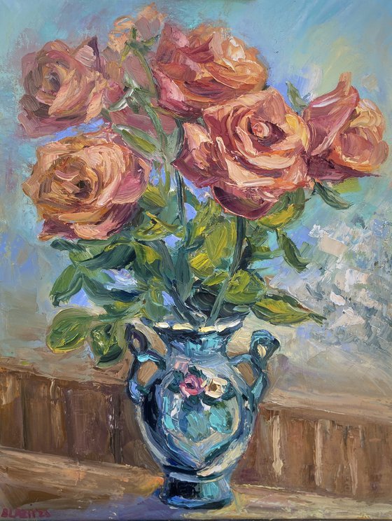 Roses in a vase, 35*45cm