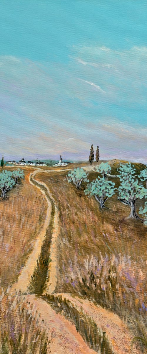 Olive Grove Stroll by Andrew Cottrell