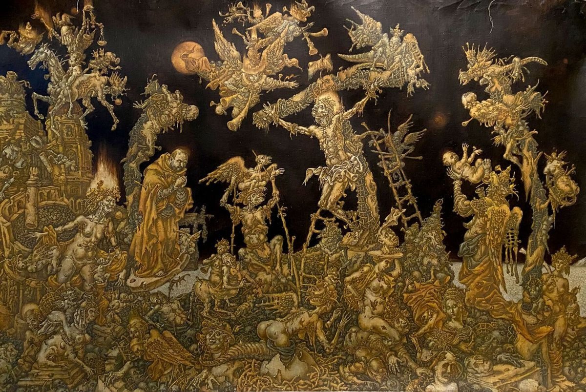 Surrealistic Oil Painting , 20Th Century Apocalypse By Oleg And Alexander Litvinov, 44 X 63, Artwork For Sale On Artfinder