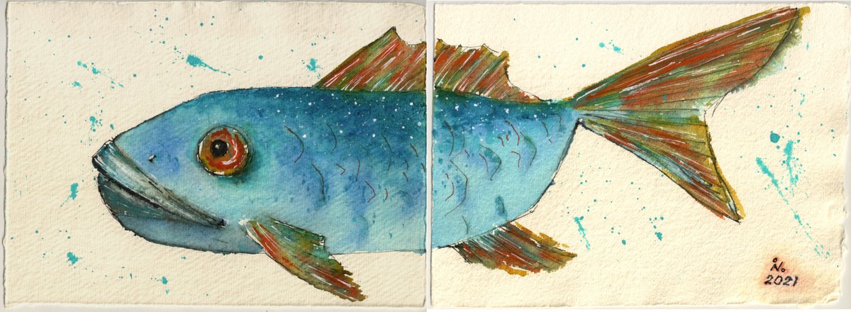 Blue fish by Ilona Borodulina