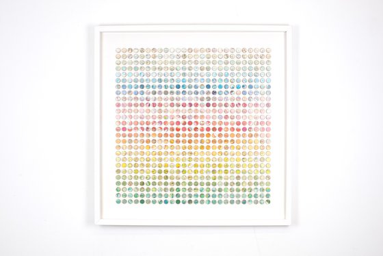 World Map Rainbow Dots