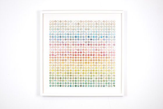 World Map Rainbow Dots