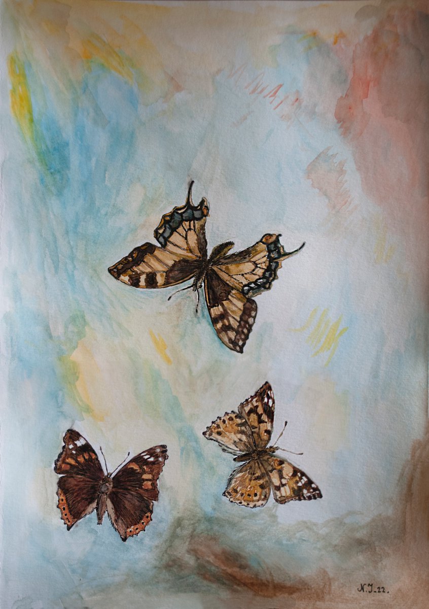 Butterfly Trio III by Nikola Ivanovic
