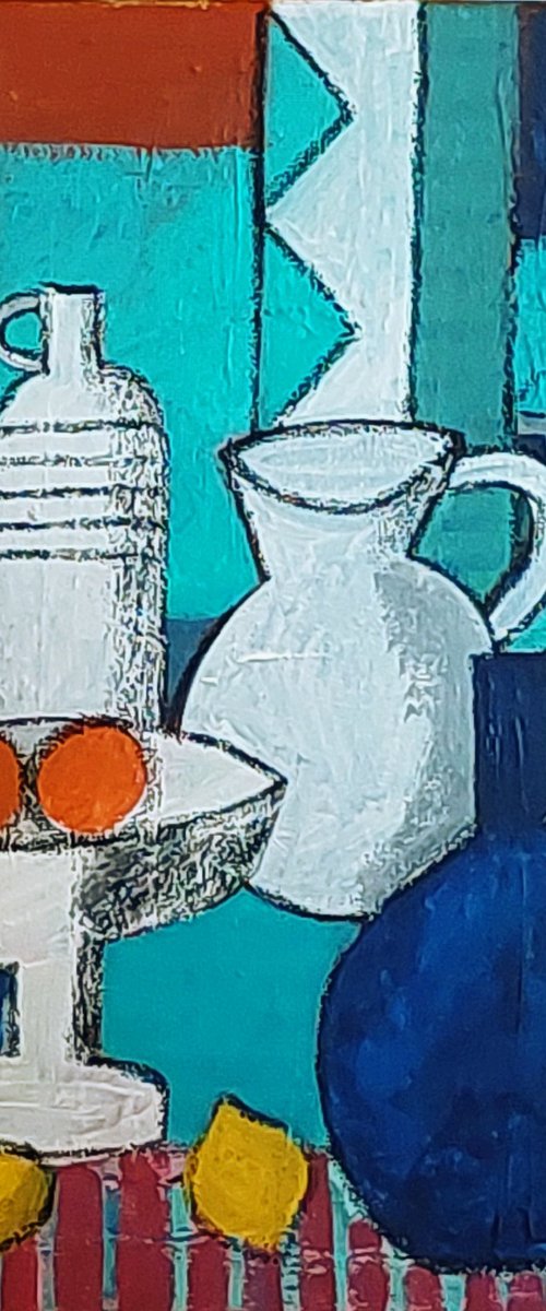 Still Life with Blue Vase III by Jan Rippingham