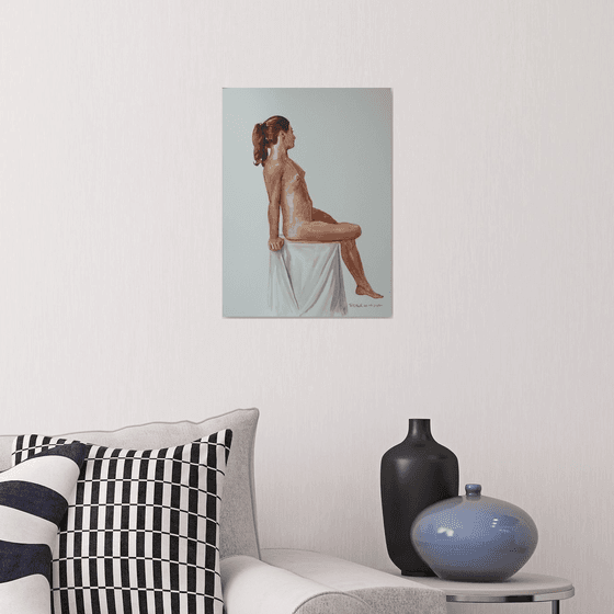 Seated female nude