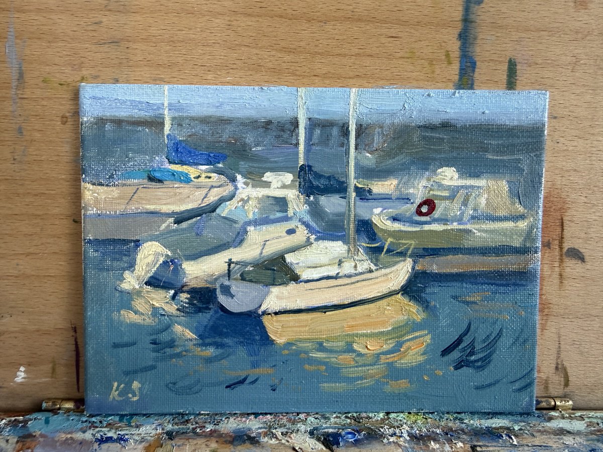 Boats By Kate Sosonna, 7 X 5, Artwork For Sale On Artfinder