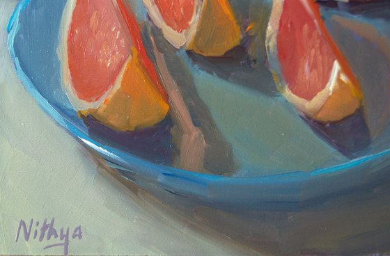 Original Kitchen Still Life - Grapefruit Slices