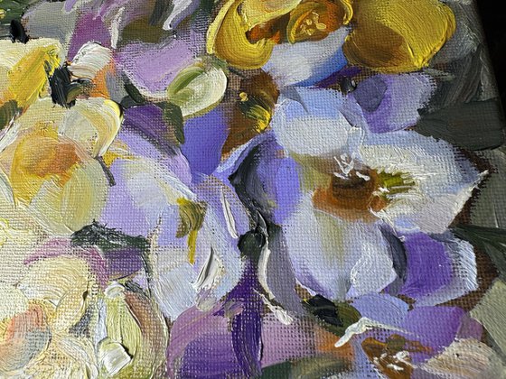 Spring Harmony: Daffodils and Irises