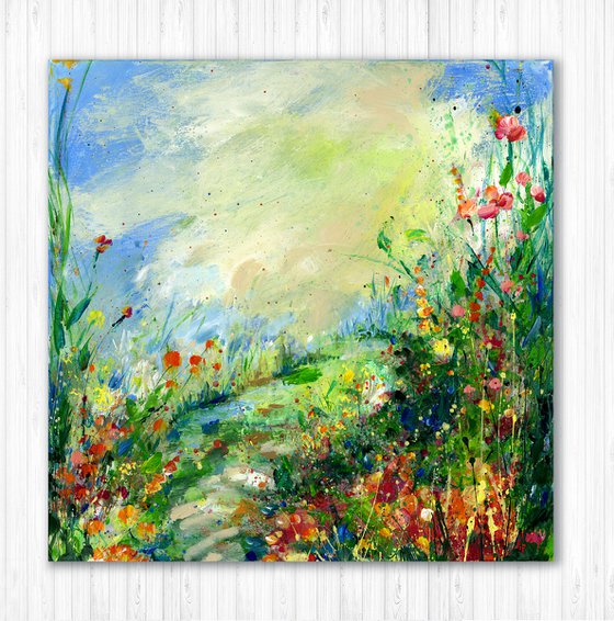 Storybook Journey - Meadow Landscape Painting by Kathy Morton Stanion