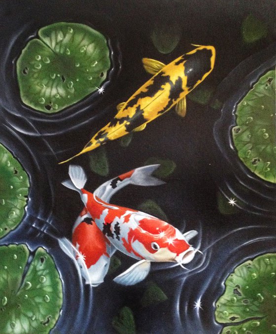 Being Koi - original oil on canvas