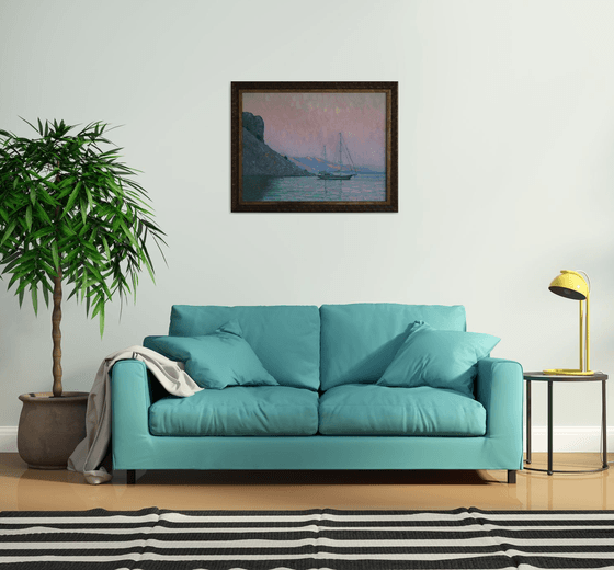 Sunset. Italian beach