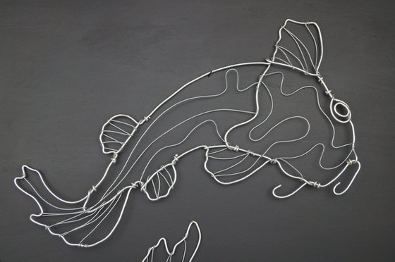 Koi Carp Wire Drawing