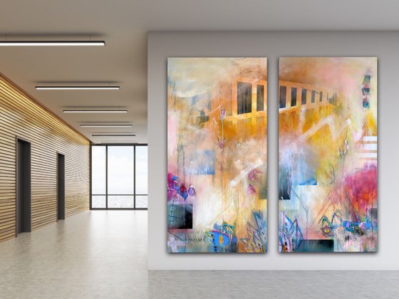 There is no place like home  (diptychon) 200x200cm