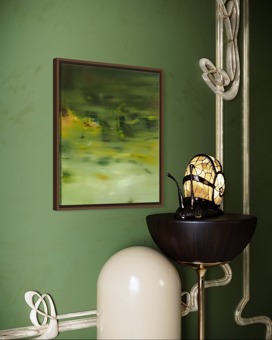 Smarginatura - Abstract green painting