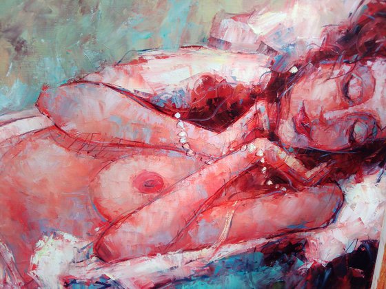 Nude(Oil painting, 60x90cm, nude)