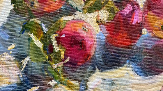 Still life with apples