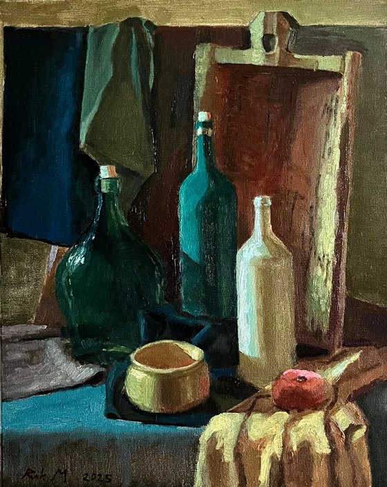 Still life with bottles