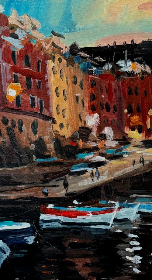 Harbor Moments in Cinque Terre by Paul Cheng