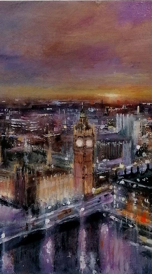 Through the Rain, Westminster by Alan Harris