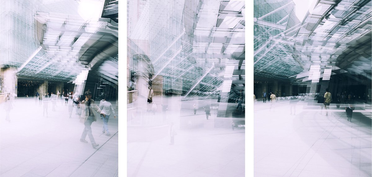 Abstract Cityscapes Photograph By Sven Pfrommer, 47 X 24", Tokyo Passage V, Original Artwork