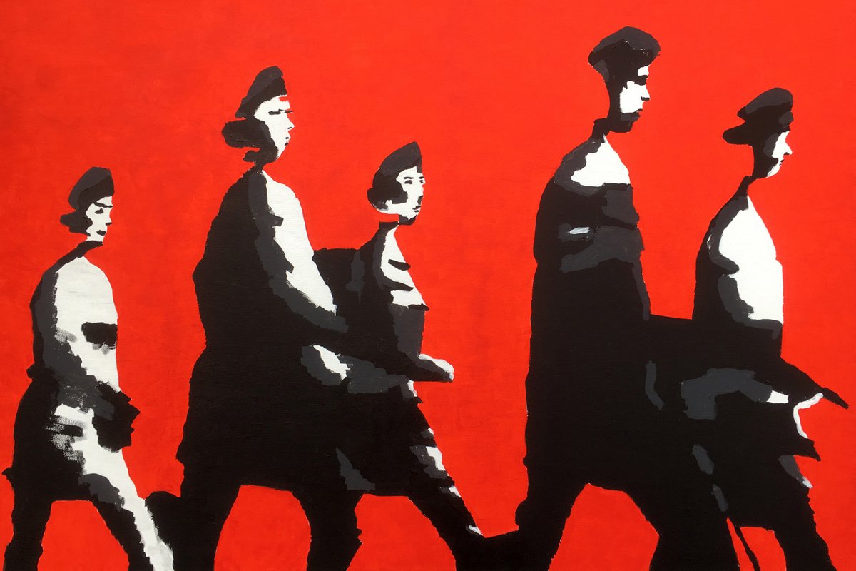 Walking 31,5x47,2 (80x120 cm) by Kosta Morr