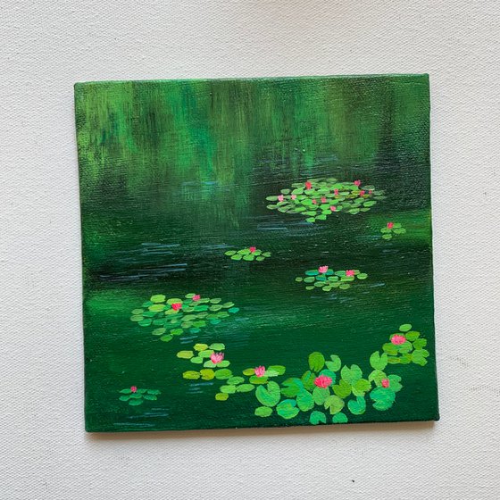 Green pond! Miniature painting